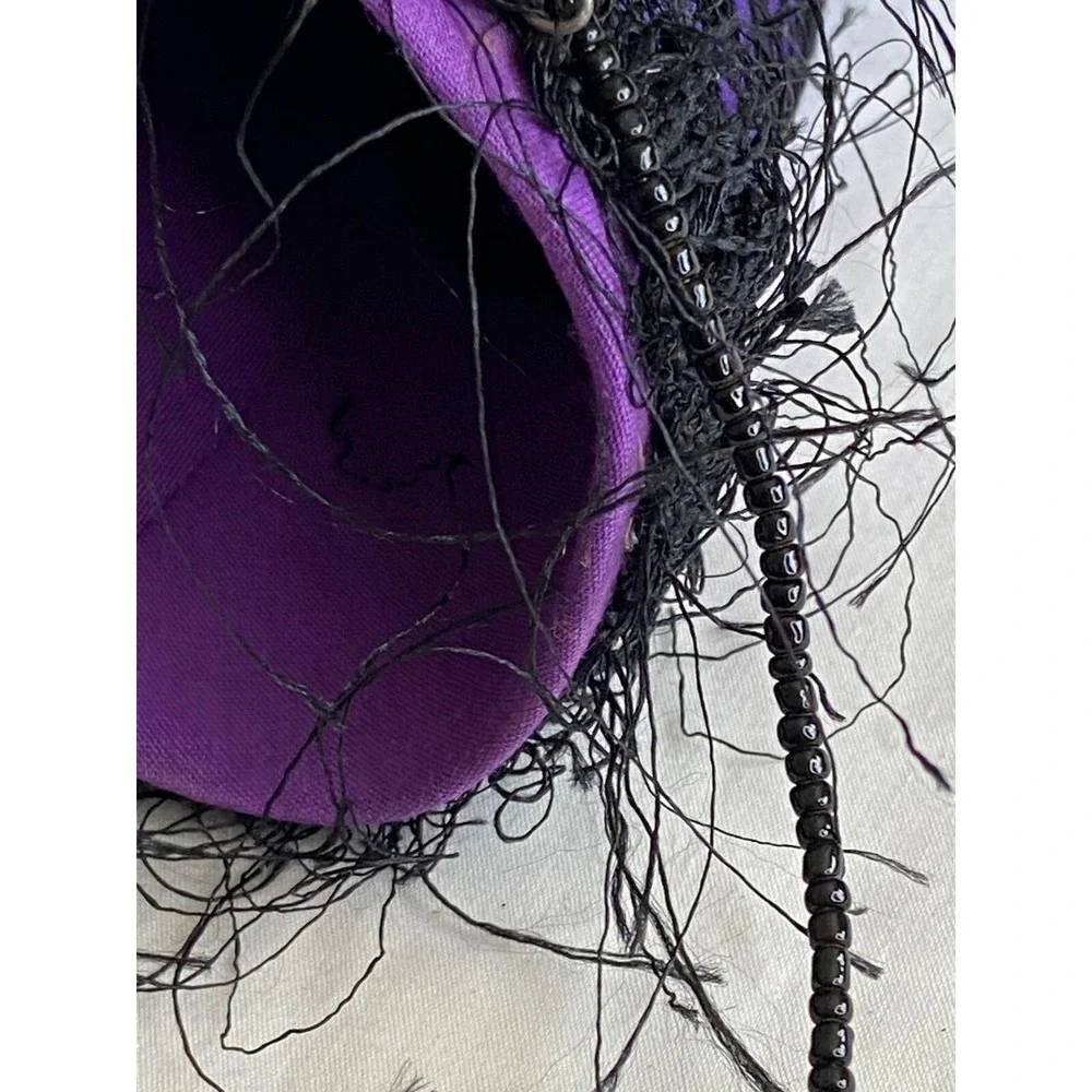 Katherine's Collection ~ CANDY CONTAINER Cone HALLOWEEN Purple Black Spider Web